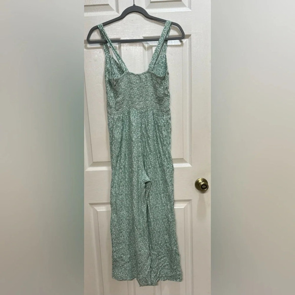 Faithfull the Brand River Seafoam Floral Print Culotte Jumpsuit Cottage Sz XS 2 - Picture 2 of 14